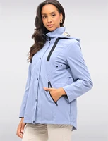 Vegan Hooded Breathe-Tech® Adjustable Waist Drawstrings Jacket by Saki