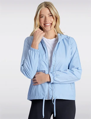 Active Softshell Hooded & Lined Windbreaker with Drawstring Hem by Free Country