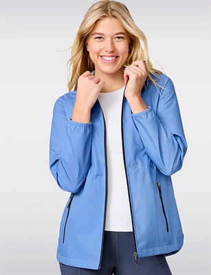 Softshell Slim Fit Adjustable Drawstring Waist Active Jacket by Free Country