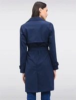 Slim Fit Single-Breasted Long Belted Trench Coat by Point Zero