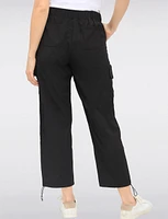 Lightweight Tummy Control RapiDry Tech Drawstring Cuffs Cargo Pant by Point Zero