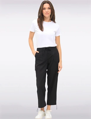 Lightweight Tummy Control RapiDry Tech Drawstring Cuffs Cargo Pant by Point Zero