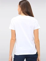 Basic Vegan Solid Cotton Short Sleeve V-Neck T-shirt by Point Zero