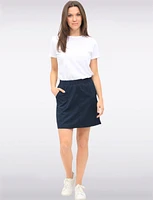 Lightweight Active RapiDry Elastic Waist Mesh Built-In Short Skort by Point Zero