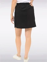 Lightweight Active RapiDry Elastic Waist Mesh Built-In Short Skort by Point Zero