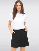 Lightweight Active RapiDry Elastic Waist Mesh Built-In Short Skort by Point Zero