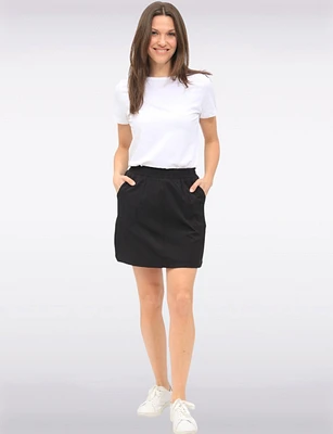 Lightweight Active RapiDry Elastic Waist Mesh Built-In Short Skort by Point Zero