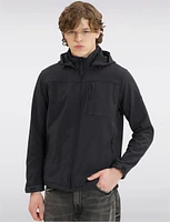 Black Dry-Tech Wind & Water-Resistant Softshell Jacket With Hood by Point Zero