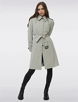 Two-in-One Semi-Fitted Classic Long Trench Coat by Sicily