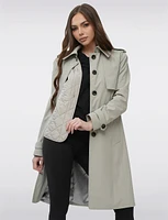 Two-in-One Semi-Fitted Classic Long Trench Coat by Sicily