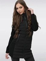 Mid-Length Lightweight Quilted Neoprene Sleeve Jacket by Sicily