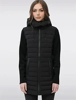 Mid-Length Lightweight Quilted Neoprene Sleeve Jacket by Sicily