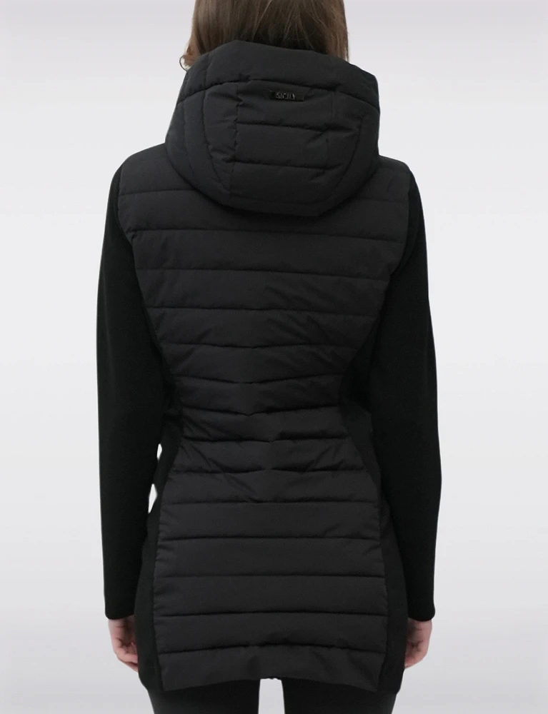 Mid-Length Lightweight Quilted Neoprene Sleeve Jacket by Sicily