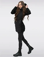 Mid-Length Lightweight Quilted Neoprene Sleeve Jacket by Sicily