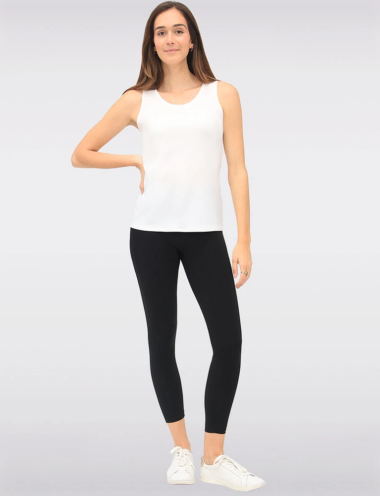 Versatile Classic High-Waisted Black Leggings with Stretchy Fabric by GWV