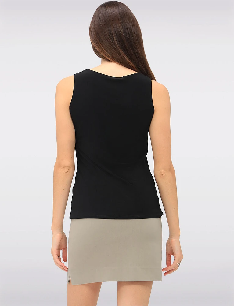 Versatile Classic Solid Camisole with Round Neck by GWV