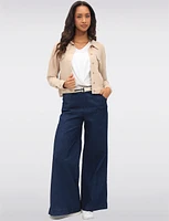 Classic Lightweight Button-Down Shirt Collar Functional Pockets Jacket by Ninety