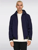 Men's Lightweight Weather-Resistant Hooded Softshell Bomber Jacket by Only
