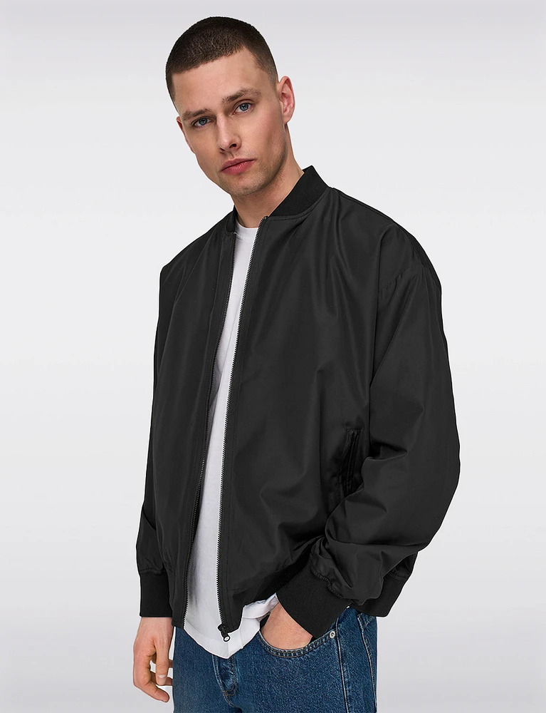 Men's Lightweight Active Weather-Resistant Bomber Jacket by Only