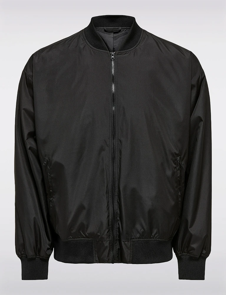 Men's Lightweight Active Weather-Resistant Bomber Jacket by Only