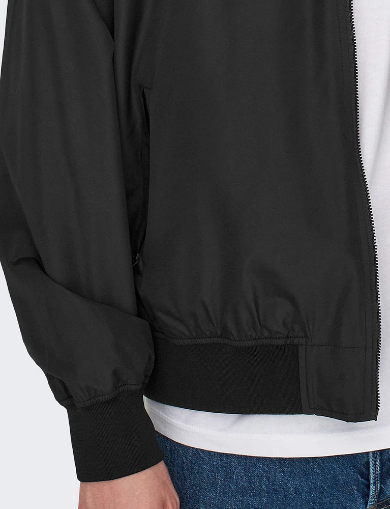 Men's Lightweight Active Weather-Resistant Bomber Jacket by Only