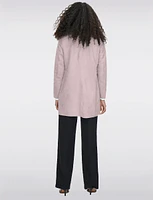 Stretch Luxurious Vegan Ultra-Soft Suede Long Coatigan by Only