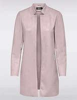 Stretch Luxurious Vegan Ultra-Soft Suede Long Coatigan by Only