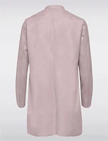 Stretch Luxurious Vegan Ultra-Soft Suede Long Coatigan by Only
