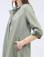 Luxurious Vegan Ultra-Soft Suede Long Coatigan with Adjustable Cuffs by Only