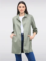 Luxurious Vegan Ultra-Soft Suede Long Coatigan with Adjustable Cuffs by Only