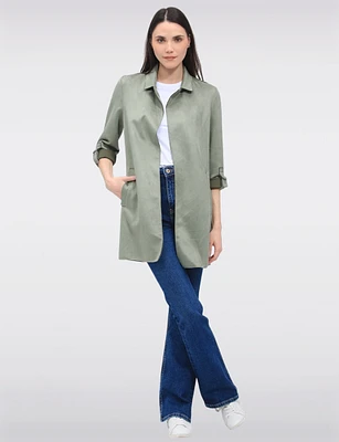 Luxurious Vegan Ultra-Soft Suede Long Coatigan with Adjustable Cuffs by Only