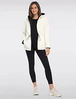 Eco-Friendly Reversible Quilted Sherpa Drawstring Waist Jacket by Free Country