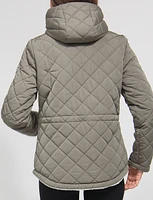 Eco-Friendly Reversible Quilted Sherpa Drawstring Waist Jacket by Free Country