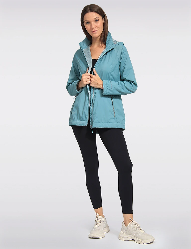 Weather-Resistant Sherpa Lined Drawstring Waist Recycled Anorak by Free Country