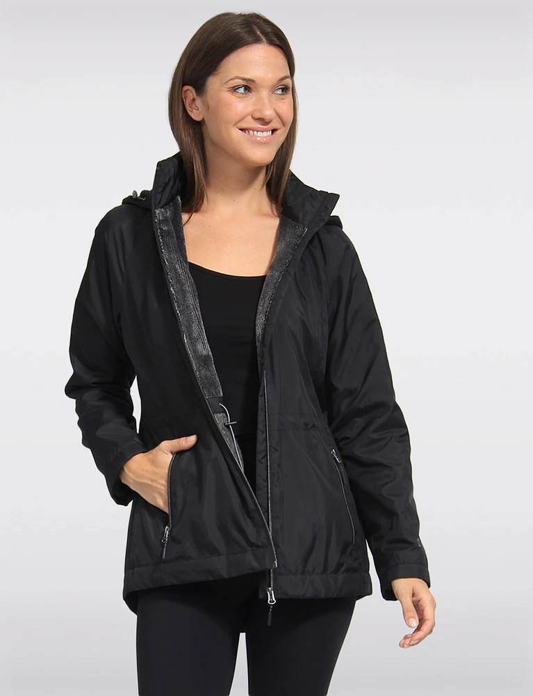 Weather-Resistant Sherpa Lined Drawstring Waist Recycled Anorak by Free Country