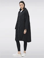 Chic Lightweight Hooded Long Oversized Windshell Jacket by Froccella