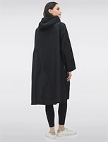 Chic Lightweight Hooded Long Oversized Windshell Jacket by Froccella