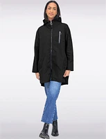 Long High Collar Ultralight Windshell Jacket by Froccella