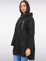 Long High Collar Ultralight Windshell Jacket by Froccella