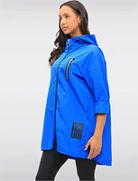 Long High Collar Ultralight Windshell Jacket by Froccella