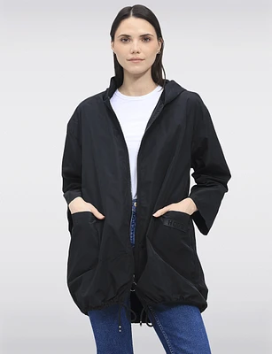 Relaxed Loose Fit Ultralight Hooded Windshell Rain Jacket by Froccella