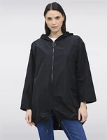 Relaxed Loose Fit Ultralight Hooded Windshell Rain Jacket by Froccella