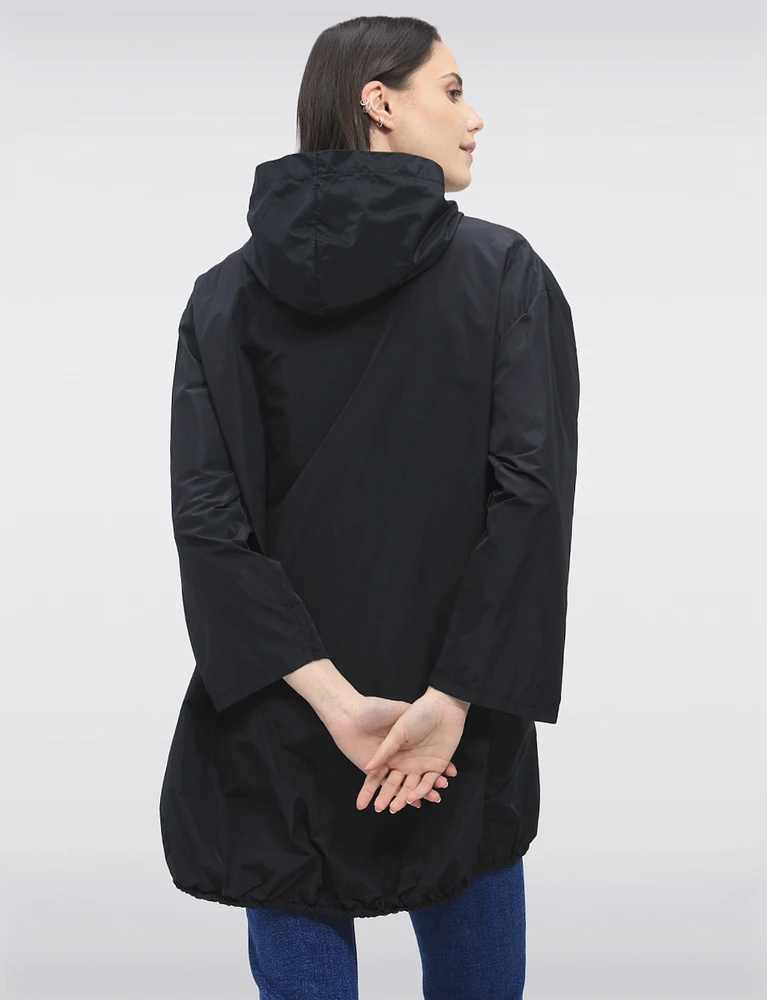 Relaxed Loose Fit Ultralight Hooded Windshell Rain Jacket by Froccella