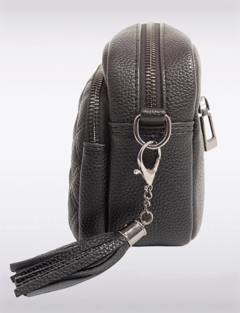 Diana 3-in-1 Quilted Vegan Leather Zip Crossbody With Changeable Straps by Sokos