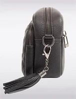 Diana 3-in-1 Quilted Vegan Leather Zip Crossbody With Changeable Straps by Sokos