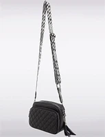Diana 3-in-1 Quilted Vegan Leather Zip Crossbody With Changeable Straps by Sokos