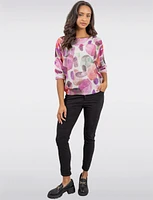 Crinkled Slim Fit Drawstring Waist 4-Pocket Stretch Pants by Froccella