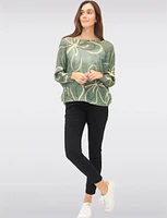 Crinkled Slim Fit Drawstring Waist 4-Pocket Stretch Pants by Froccella