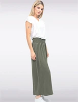 Chic Crinkle Flowy Wide Leg Pant With Elastic Waist Band By Froccella