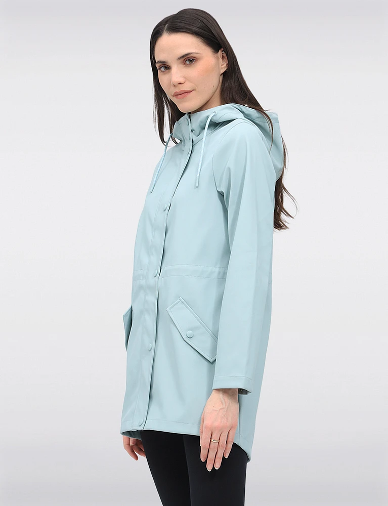 Standout Durable Water-Repellent Hooded Parka Raincoat by Vero Moda